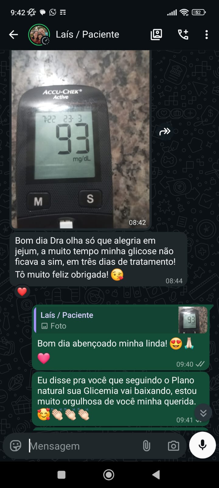 Depoimento real de Laís via WhatsApp