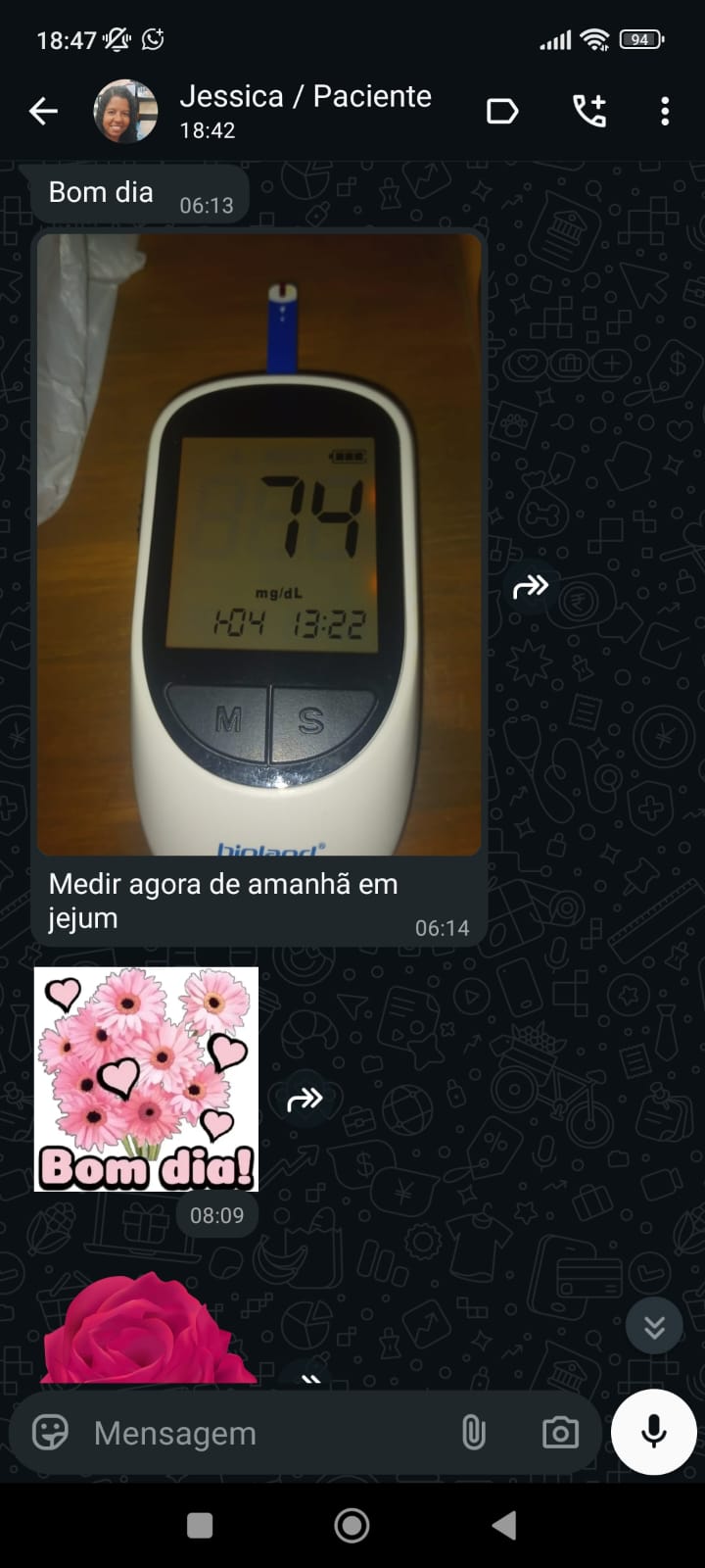 Depoimento real de Jessica via WhatsApp