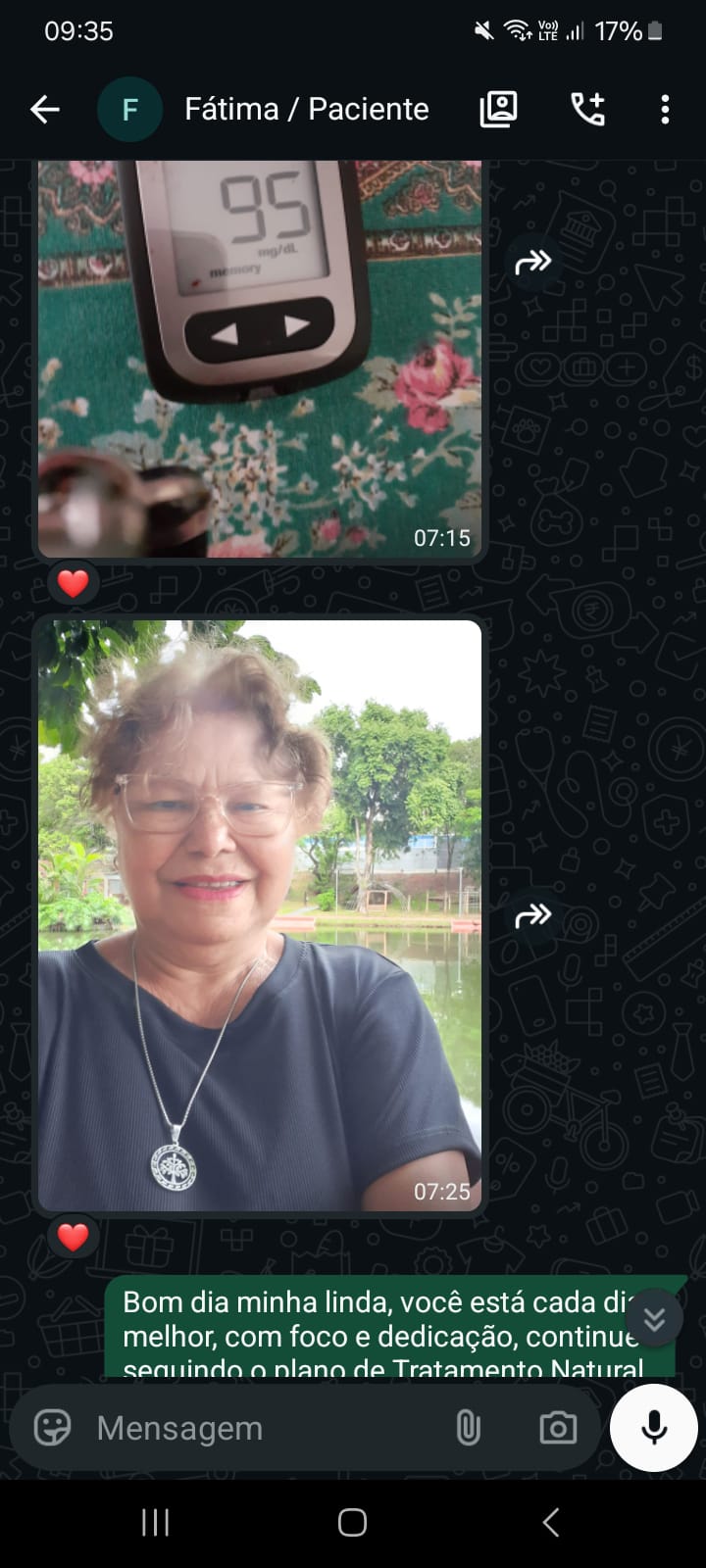 Depoimento real de Fátima via WhatsApp