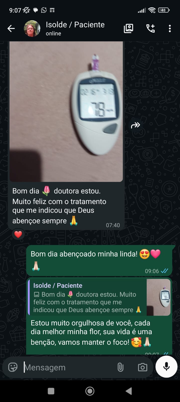 Depoimento real de Isolde via WhatsApp