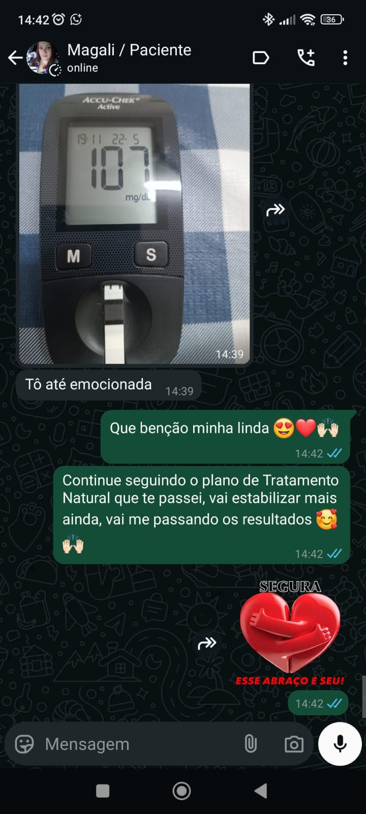 Depoimento real de Magali via WhatsApp