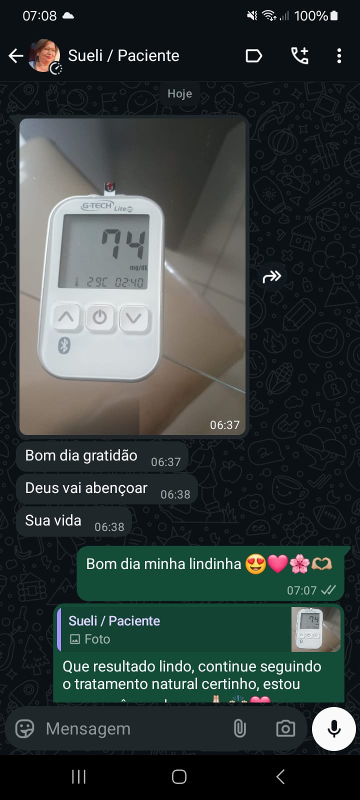 Depoimento real de Sueli via WhatsApp